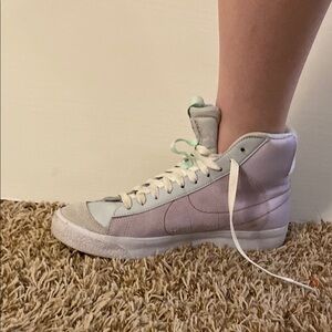 Nike Women's High-Top Sneakers - Purple and White